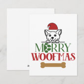 Carte de Noël Merry Woofmas (Devant / Derrière)