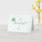 Carte de Noël merveilleuse flocon de neige (Fleur jaune)