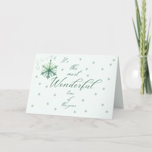 Carte de Noël merveilleuse flocon de neige (Devant)