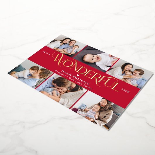 Carte de Noël merveilleuse vie en feuille d'alumin (Rotation)