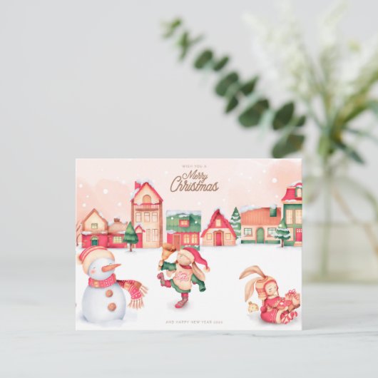 Carte de Noël mignonne (Debout devant)