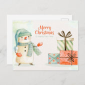 Carte de Noël mignonne (Devant / Derrière)