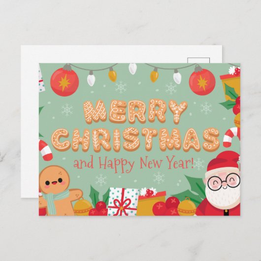 Carte de Noël mignonne (Devant / Derrière)