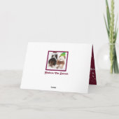 Carte de Noël mignonne avec Basset Hounds en neige (Dos)