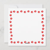 Carte de Noël mignonne avec photo et pattes person (Dos)