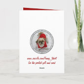 carte de Noël mignonne de chien de père Noël de (Dos)