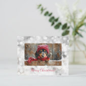Carte de Noël mignonne de teckel (Debout devant)