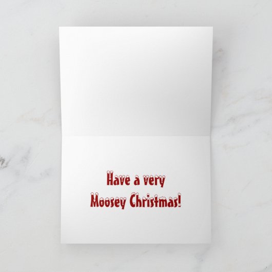 Carte de Noël mignonne Moose Mountain (Intérieur)