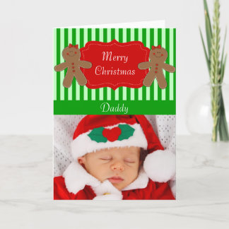 Carte de Noël mignonne personnalisée de photo de