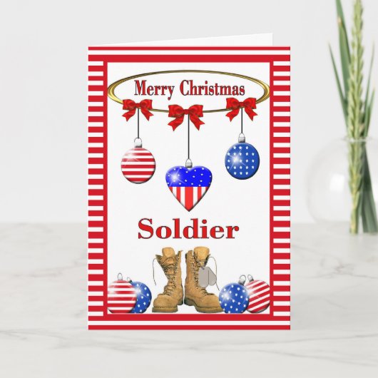 Carte de Noël militaire pour soldat (Devant)