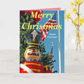 Carte de Noël militaire standard, 5" x 7" pliée (Fleur jaune)