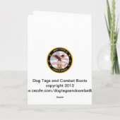 Carte de Noël militaire vintage (Dos)