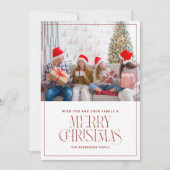 Carte de Noël miniature photo personnalisée (Devant)