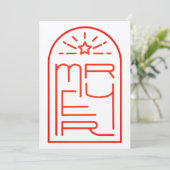 Carte de Noël Minimal Moderne Arc Fêtes de fin d'a (Debout devant)