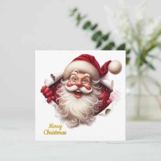 Carte de Noël minimale | Arbre d'art en ligne | Ka (Debout devant)