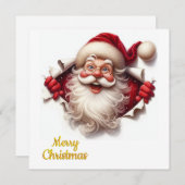 Carte de Noël minimale | Art linéaire | KalirARTS (Devant / Derrière)