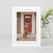 Carte de Noël minimale avec des étoiles pour un jo (Debout devant)