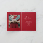 Carte de Noël minimale avec écriture 2 Photo (Intérieur)