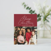 carte de Noël minimale avec écriture blanche (Debout devant)