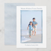 CARTE DE NOËL MINIMALE DE PLAGE EN FLORIDE (Devant / Derrière)