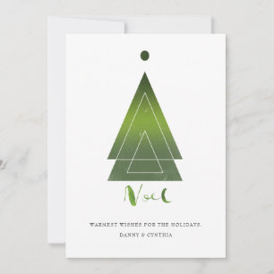 Carte de Noël minimale géométrique de l'arbre de N