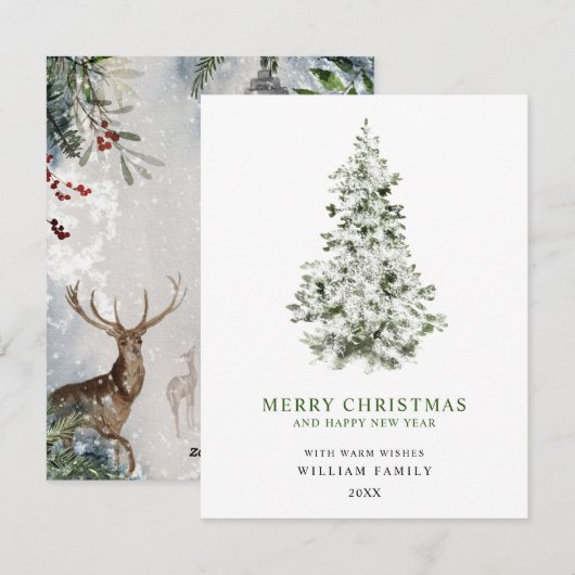 Carte de Noël minimale Joyeux Noël (Devant / Derrière)