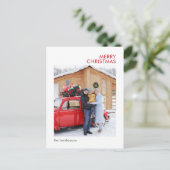 Carte de Noël minimale photo (Debout devant)