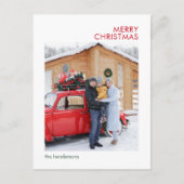 Carte de Noël minimale photo (Devant)