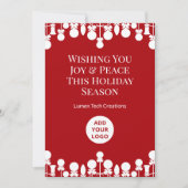 Carte de Noël minimale pour le bureau | Logo perso (Devant)