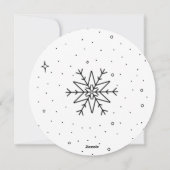 Carte de Noël minimale simple à flocon de neige (Dos)