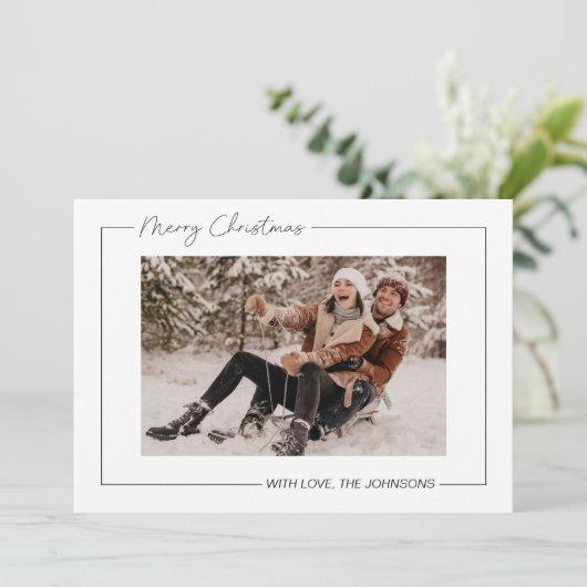 Carte de Noël minimaliste (Debout devant)