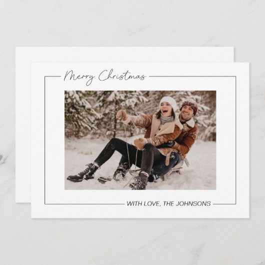 Carte de Noël minimaliste (Devant / Derrière)