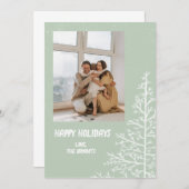 CARTE DE NOËL MINIMALISTE ARBRE (Devant / Derrière)