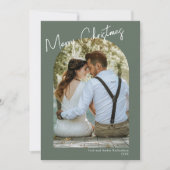 Carte de Noël minimaliste arche verte (Devant)