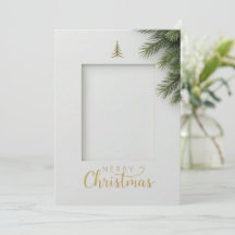 Carte de Noël minimaliste avec espace photo