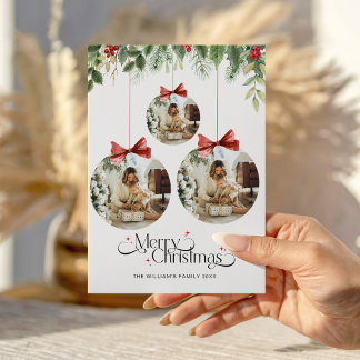 Carte de Noël minimaliste Boho Holiday Card