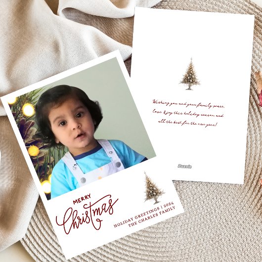 Carte de Noël minimaliste branchée