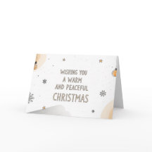 Carte de Noël Minimaliste Chaleureuse et Paisible