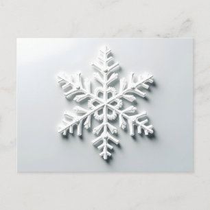 Carte de Noël minimaliste de flocon de neige