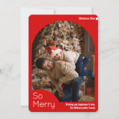 Carte de Noël minimaliste de la photo familiale (Devant)