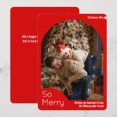 Carte de Noël minimaliste de la photo familiale (Devant / Derrière)