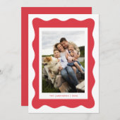 Carte de Noël minimaliste Décontractée frontière v (Devant / Derrière)