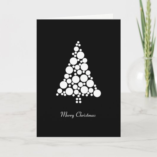 Carte de Noël minimaliste en noir et blanc (Devant)