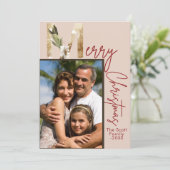 Carte de Noël minimaliste en or moderne (Debout devant)