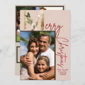 Carte de Noël minimaliste en or moderne (Devant / Derrière)