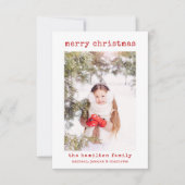 Carte de Noël minimaliste et élégante (Devant)