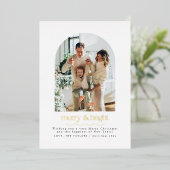 Carte de Noël minimaliste Gold Foil (Debout devant)