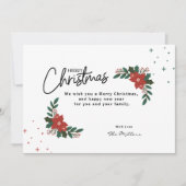 Carte de Noël Minimaliste Joyeux Noël Vacances  (Devant)