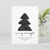 Carte de Noël minimaliste moderne (Debout devant)