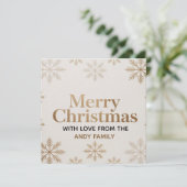 Carte de Noël minimaliste moderne (Debout devant)
